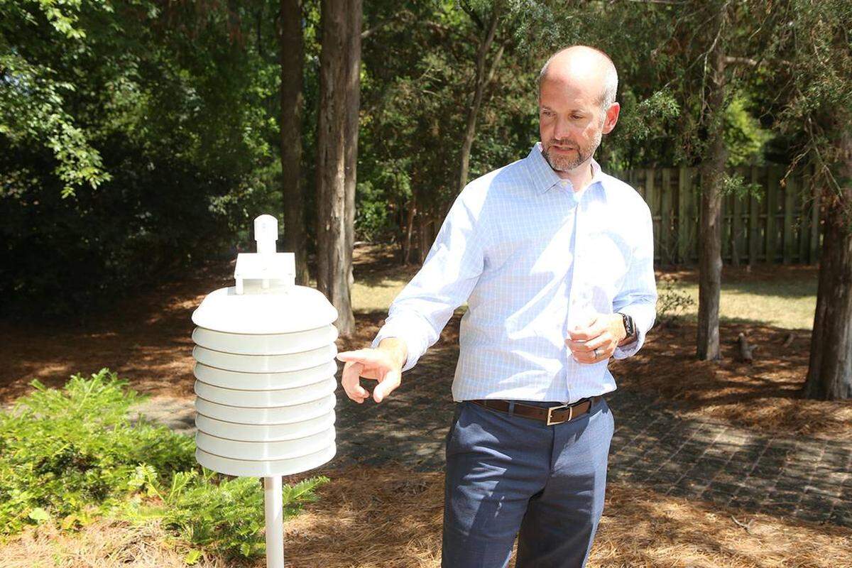 Brad Panovich has a WeatherFlow Smart Weather Station in his backyard.