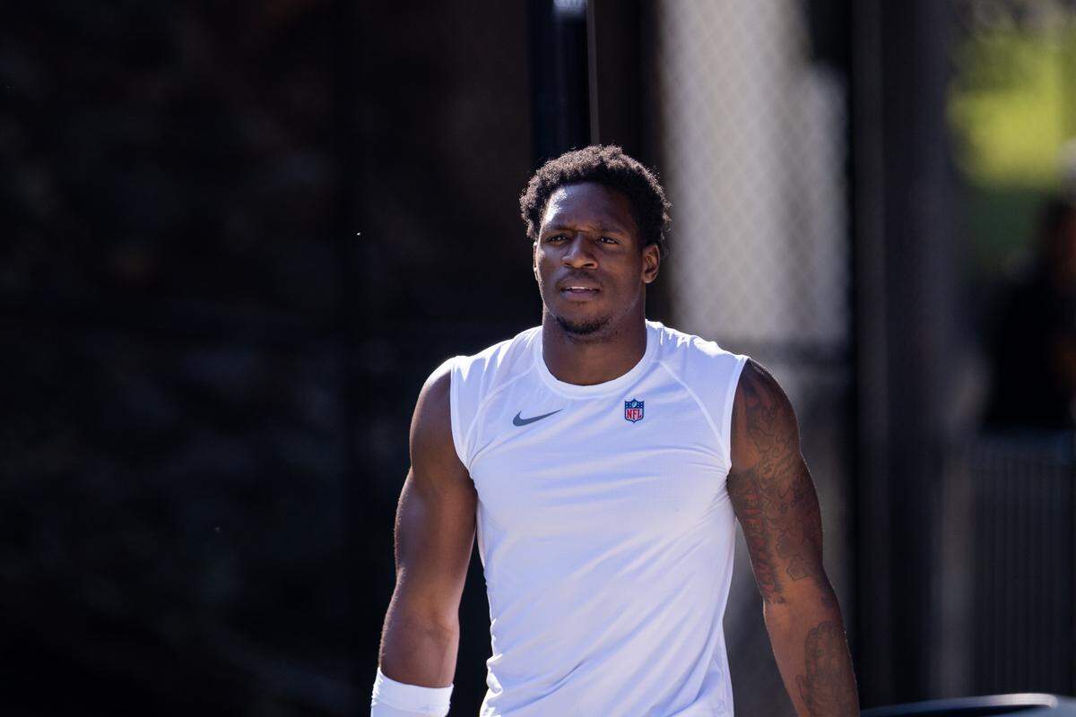 Carolina Panthers cornerback Corey Thornton at training camp.