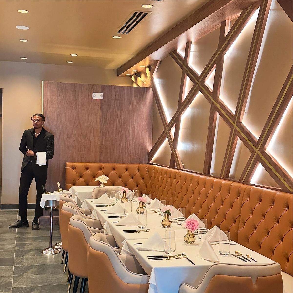 Sora’s intimate setting consists of a few tables and large counter seating.