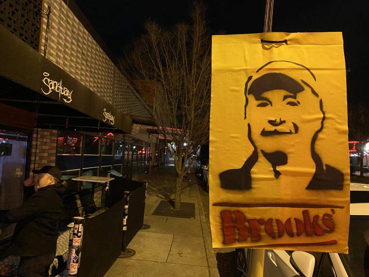 Art around NoDa by Stencil Spray pays tribute to Scott Brooks of Brooks’ Sandwich House.