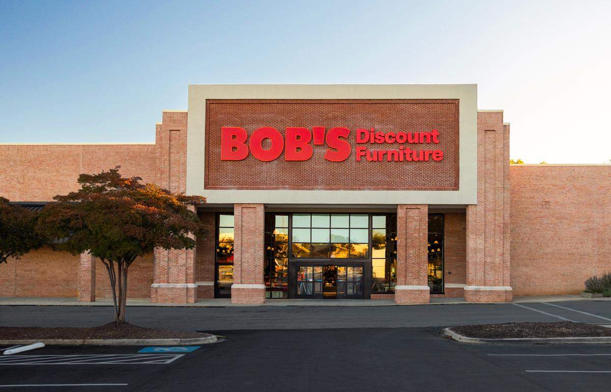Connecticut-based Bob’s Discount Furniture last year opened its first North Carolina stores in Cary (shown), Durham, Fayetteville, Jacksonville, Wilmington and Winston-Salem.