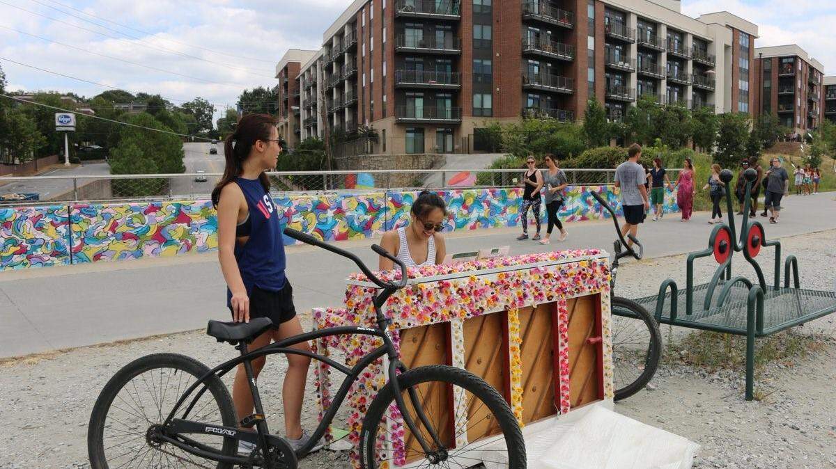 Look for colorful pianos during the Pianos for Peace festival in Charlotte.