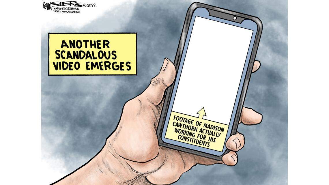 Kevin Siers cartoon: Another scandalous Cawthorn video