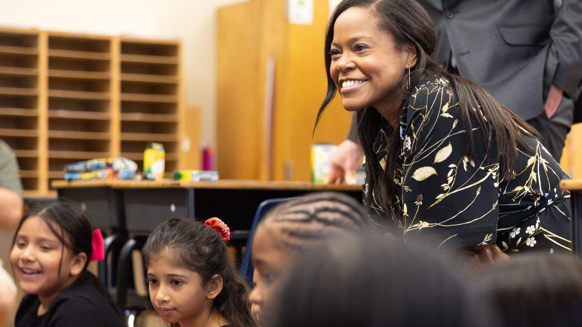 Crystal Hill said during a budget meeting Monday that district leaders “know we’re not adding anything new this year.” The meeting discussed a budget squeeze that will force CMS to hire fewer new employees. Hill is pictured here at Elizabeth Traditional School in Charlotte in August.