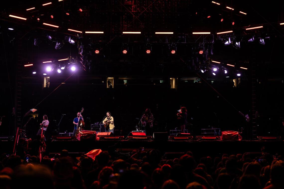 Billy Strings performs during Concert for Carolina in Charlotte, N.C. on Saturday, October 26, 2024.