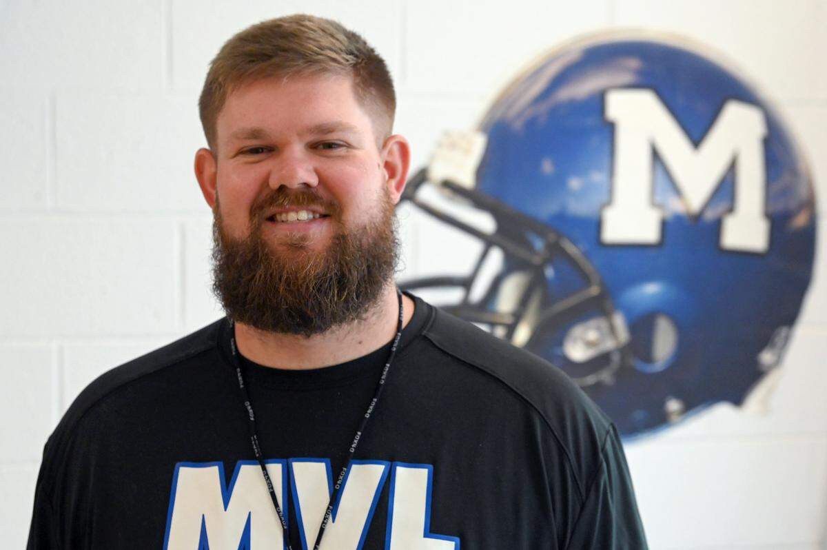 Mooresville High head football coach Zach Mayo on Monday, August 18, 2025. Mooresville High is expected to challenge for a league title this season.
