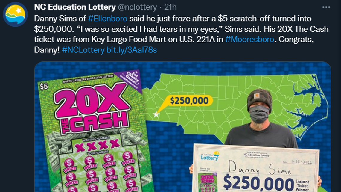 At first, the Ellenboro man couldn’t believe how much he actually won.