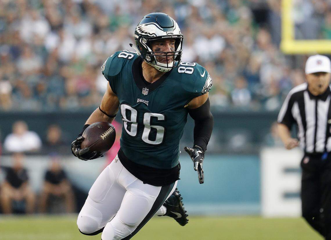 Philadelphia Eagles tight end Zach Ertz could be a matchup problem for the Carolina Panthers. He has been for everyone else so far.