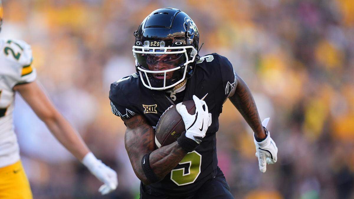 Colorado wide receiver Jimmy Horn Jr. (5) runs after a reception in a 2024 game against North Dakota State at Folsom Field. Ron Chenoy-USA TODAY Sports