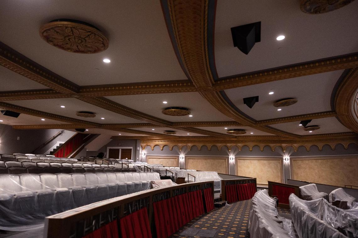 The rear orchestra section of Carolina Theatre.