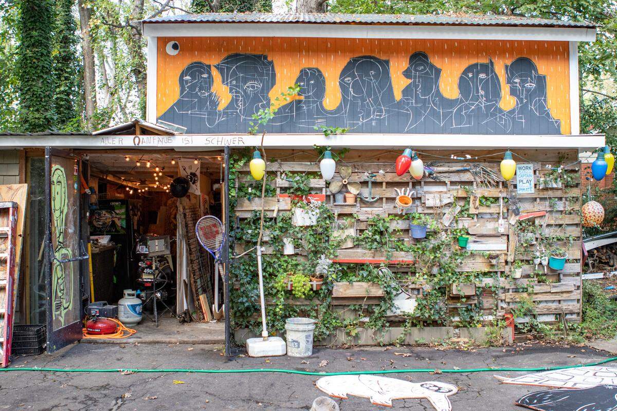 Charlotte artist Nico Amortegui works out of this studio near Charlotte’s NoDa neighborhood.