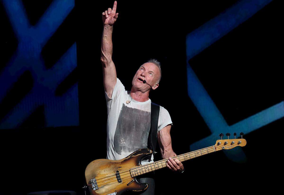 Sting performs at Truant Amphitheater in Charlotte, NC during his Sting 3.0 Tour on Monday, May 18, 2026. 