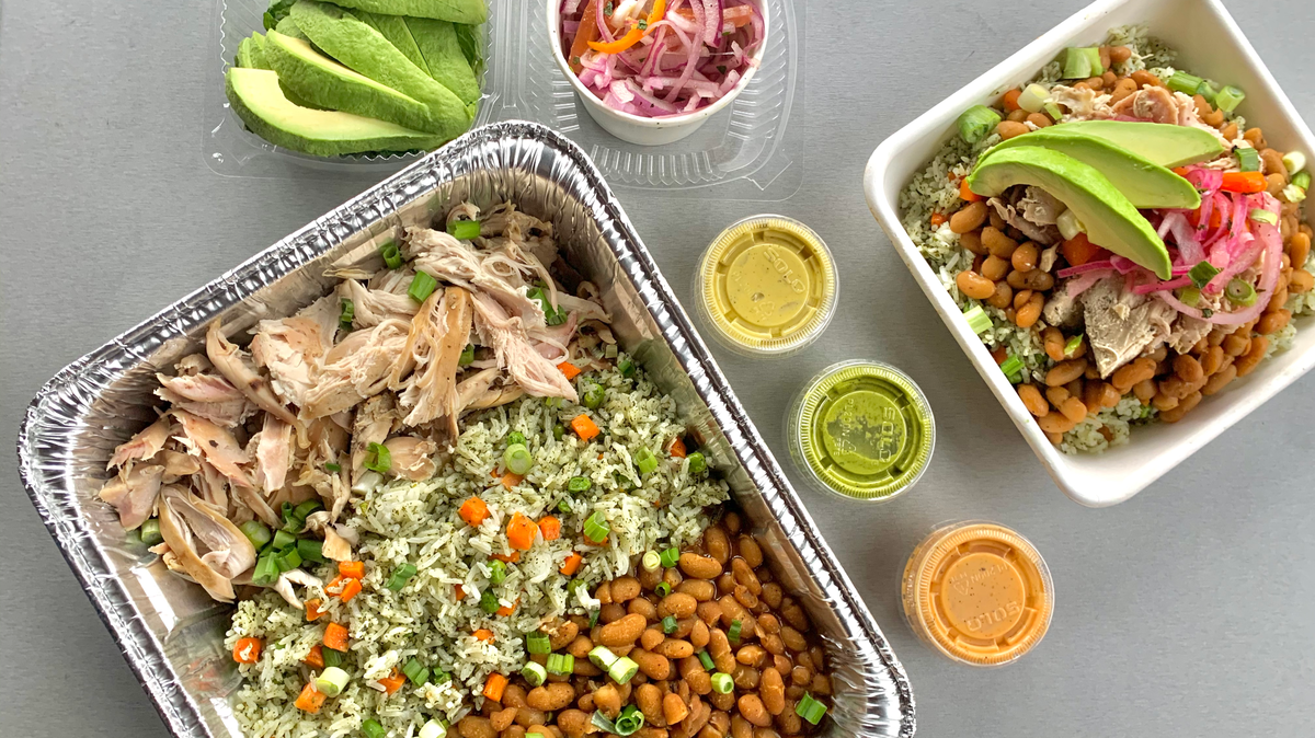 Viva Chicken’s Tacu Tray.