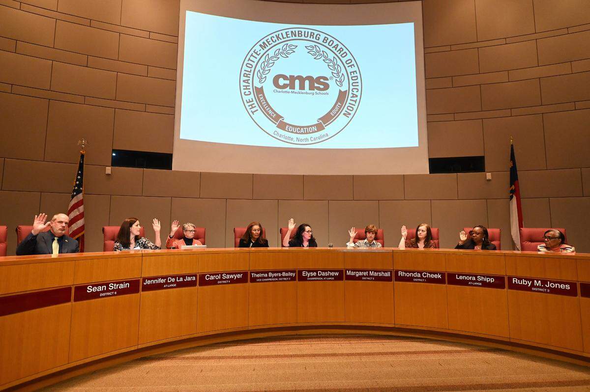 In a 7-2, The Charlotte-Mecklenburg Board of Education members voted to terminate Superintendent Earnest Winstons contract on Tuesday, April 19, 2022.