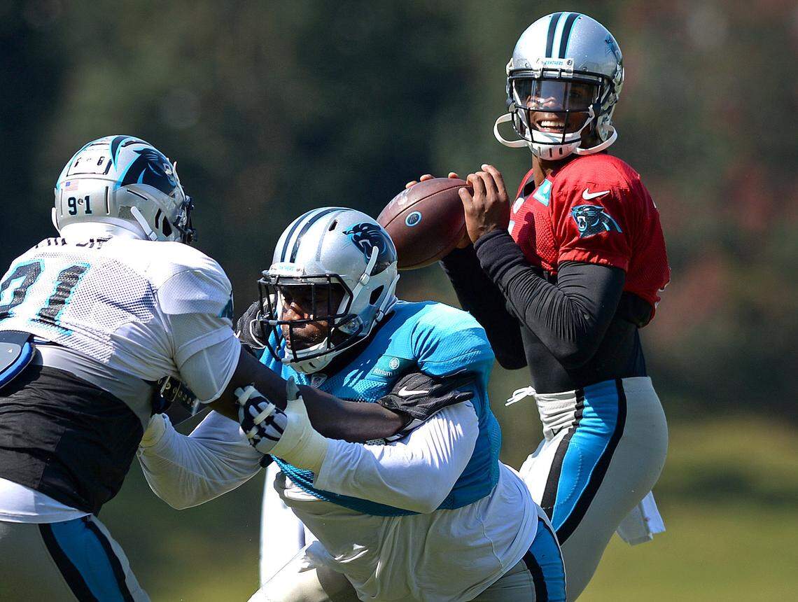 Carolina Panthers quarterback Cam Newton has continued progressing with how well he reads the field, offensive coordinator Norv Turner said Monday.