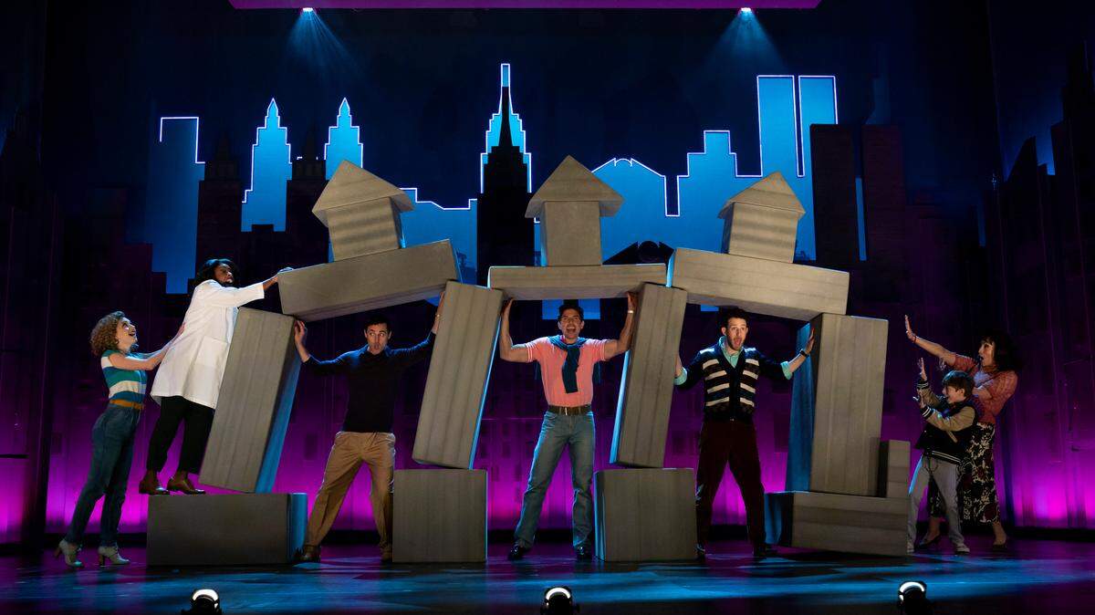 The first national touring company of “Falsettos” is pictured here. The 2016 Broadway revival of “Falsettos” comes to the Knight Theater June 25-30 as part of the Broadway Lights series.