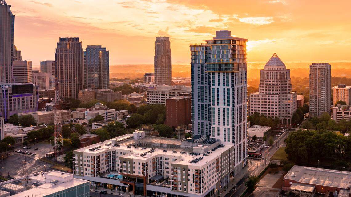 The Ellis, a high rise apartment building at 8th and North College streets, is finished and ready for leasing.