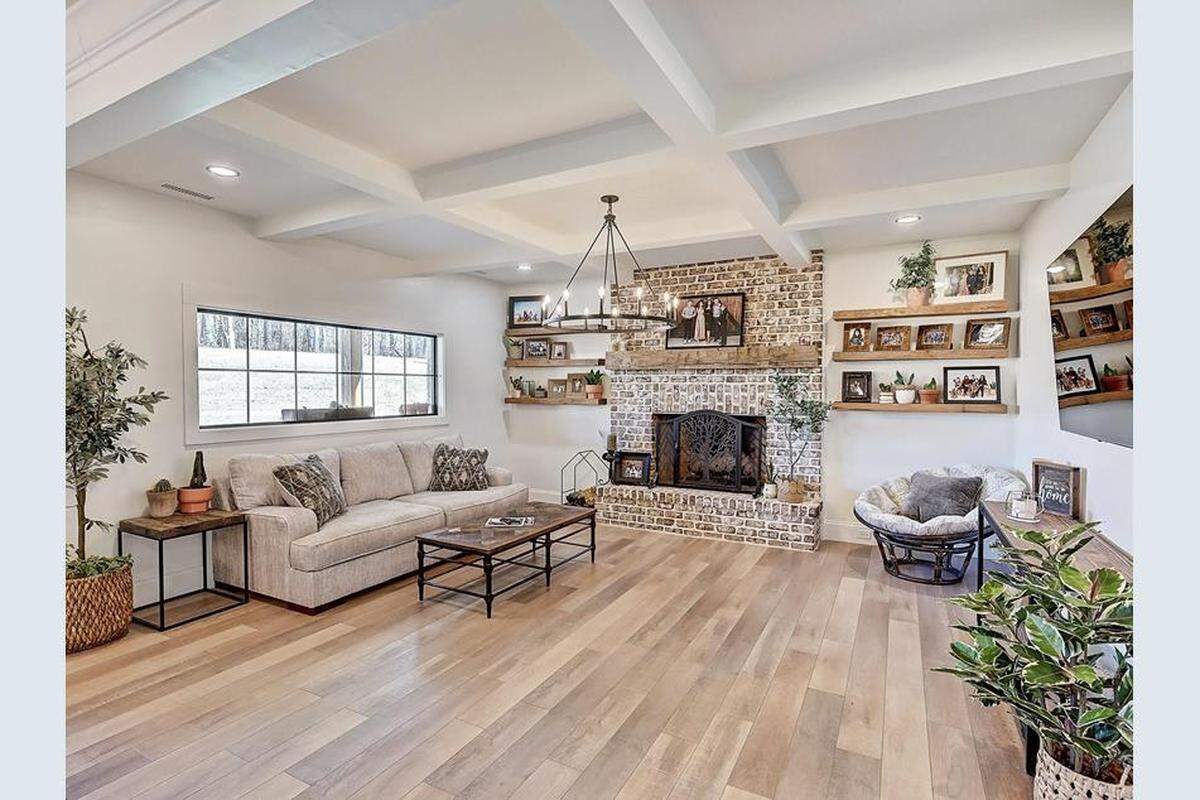 The mansion has a “beautiful Modern farm house vibe throughout, with too many upgrades to list,“ according to the property listing.
