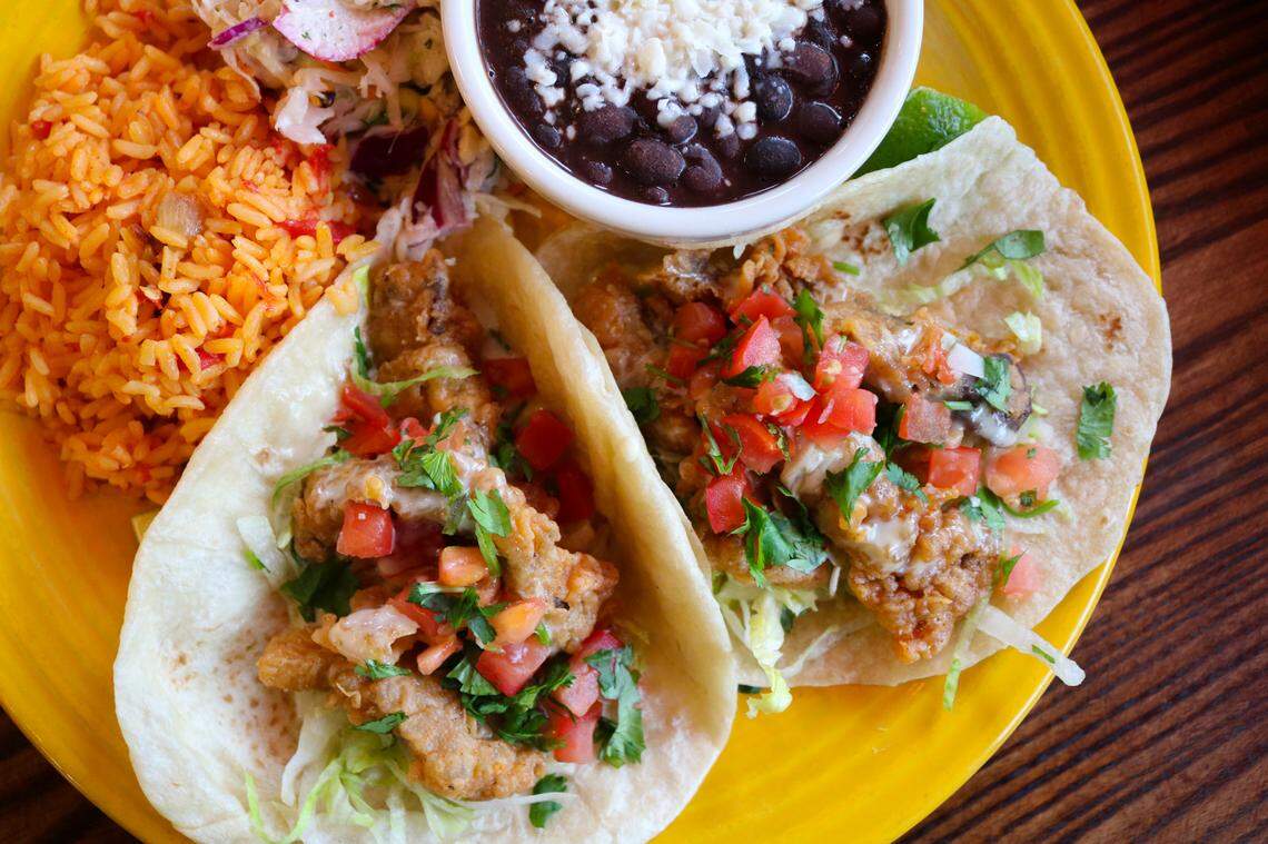 Paco’s Tacos & Tequila’s Fried Steak Tacos.