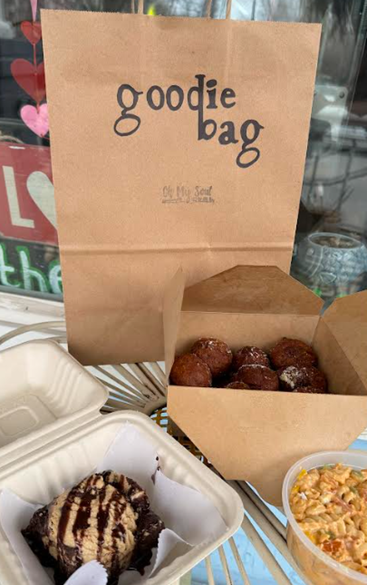 A full meal kit from Oh My Soul offered through the Goodie Bag food waste platform.