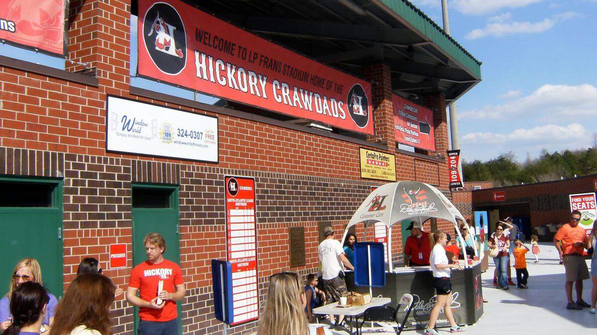 L.P. Frans Stadium, home of the Hickory Crawdads, is shown in this file photo.