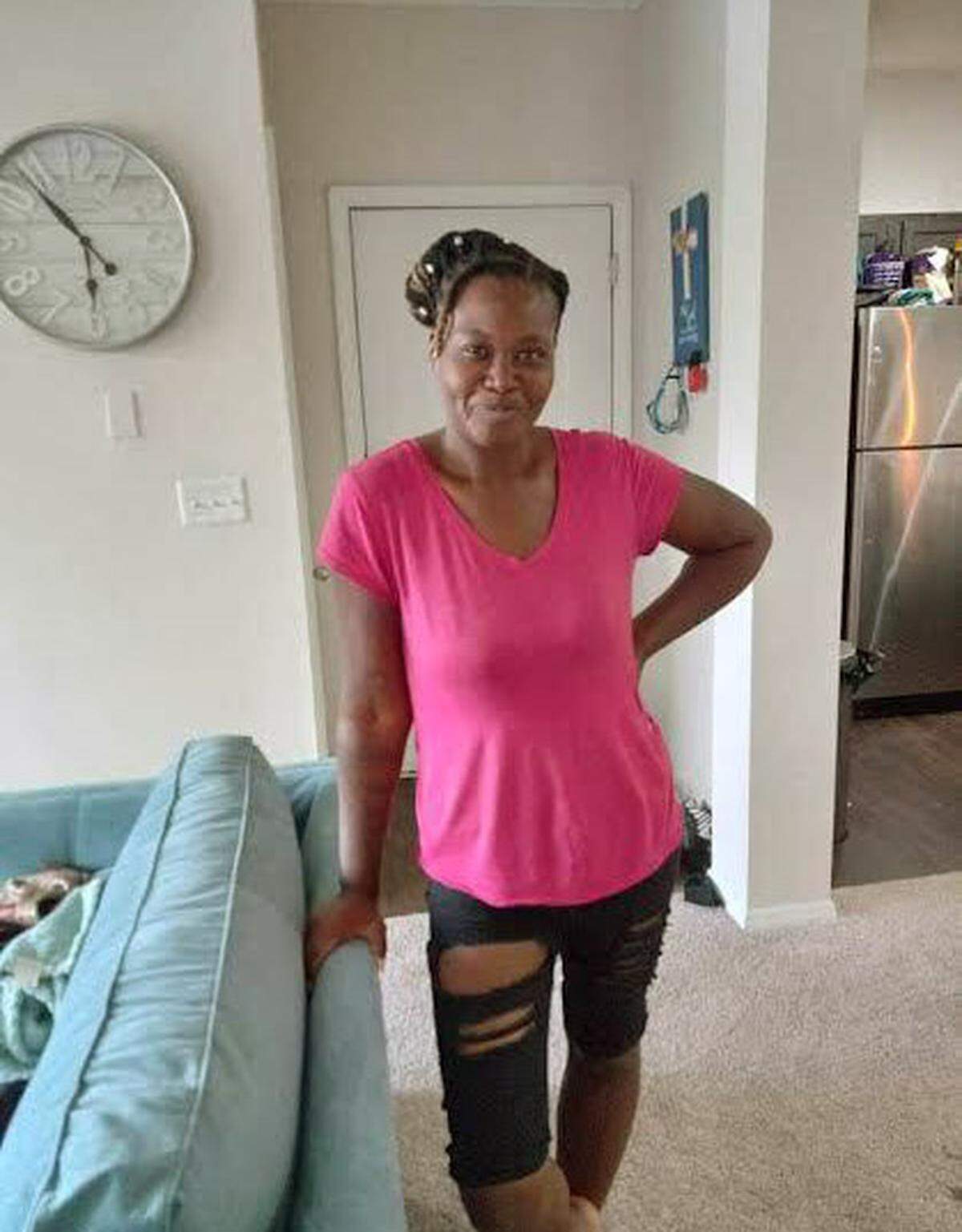 Shakita Fleming came to Hunter Woods in 2022 after suffering a stroke that left her unable to talk. Since then, family members say, she has fallen repeatedly, injured her head and suffered a dislocated shoulder.