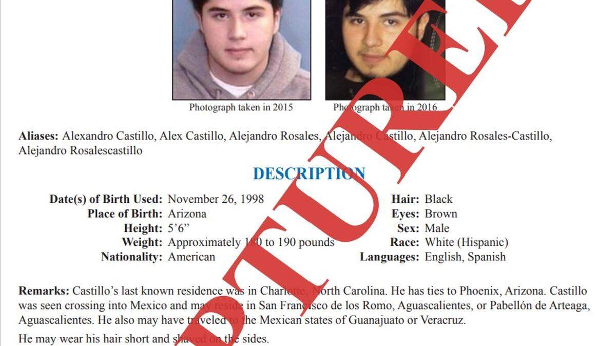 The FBI on Saturday, Jan. 17, 2026, announced the capture in Mexico of Charlotte murder fugitive Alejandro Castillo, who was on its Top 10 Most Wanted Fugitives List for nearly a decade.