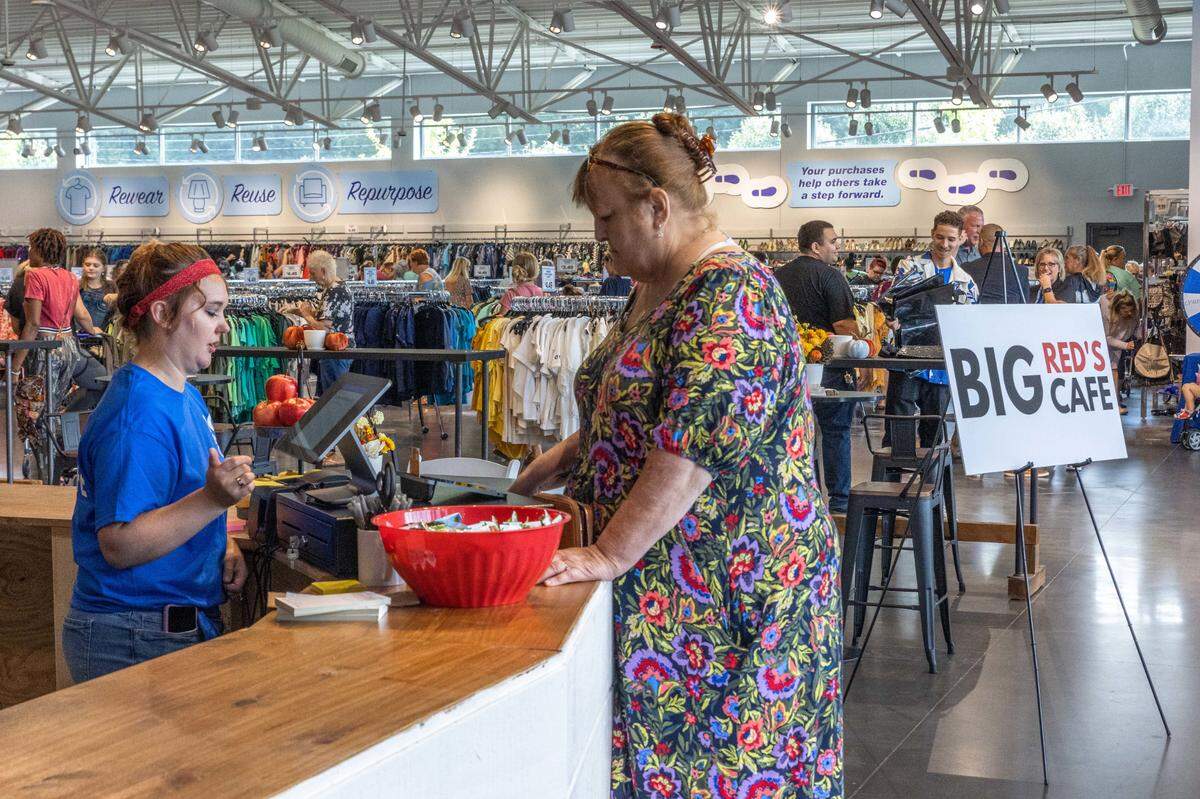 Goodwill Industries of the Southern Piedmont has opened two new stores (Shelby shown) this year that along with traditional thrift shopping, each feature a cafe, a community room, and The GRID, Goodwill’s electronics and gaming store.