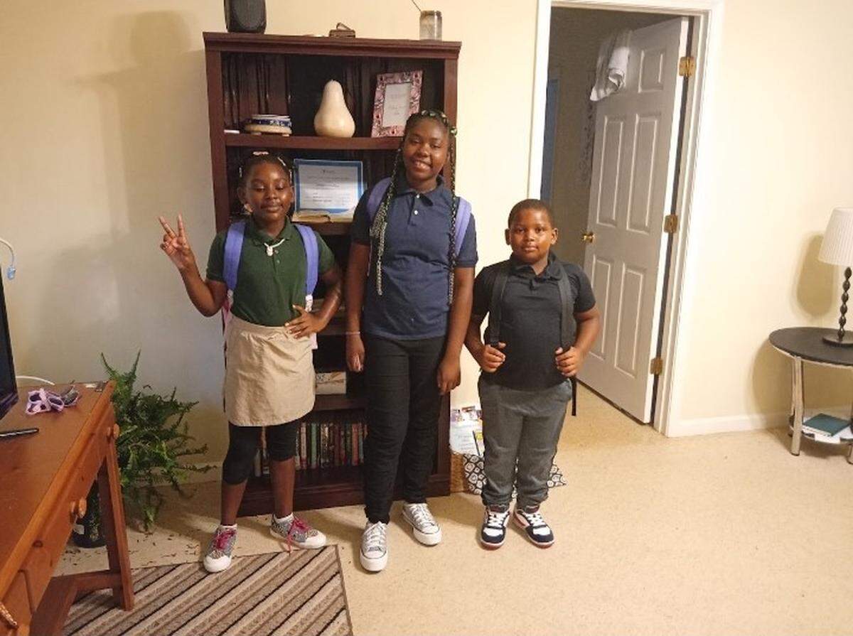 Brandis Mitchell’s kids, from left, Avayah, Maudessia and Robert. Avayah and Robert will receive Christmas presents from the Salvation Army’s Angel Tree program; Maudessia has aged out of the program.