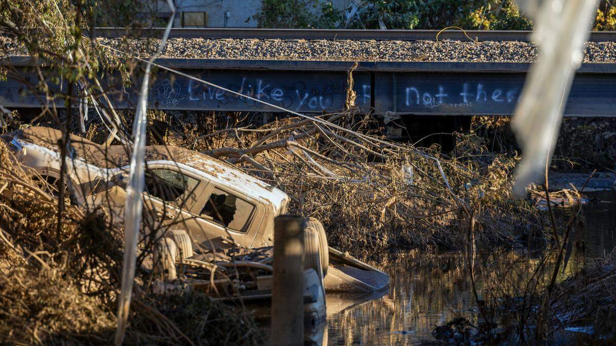 A scene from Biltmore Village in Asheville on Wednesday October 2, 2204. The area received extensive damage from flooding of the Swannanoa River after the remnants of Hurricane Helene caused torrential rainfall in western North Carolina.