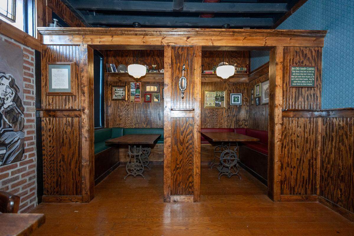 McHale’s Pub has two “snugs,” which are tiny semi-private rooms that can fit a small party.