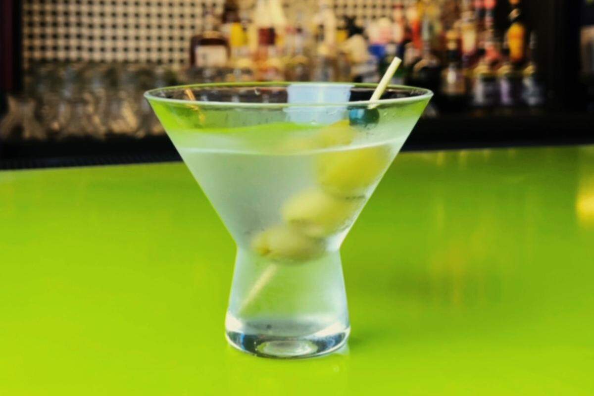 Gallery House’s Dirty Diva martini.