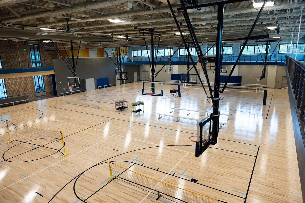 The gym in the new Northern Regional Recreation Center and Senior Center in Cornelius, N.C., on Tuesday, June 7, 2022.