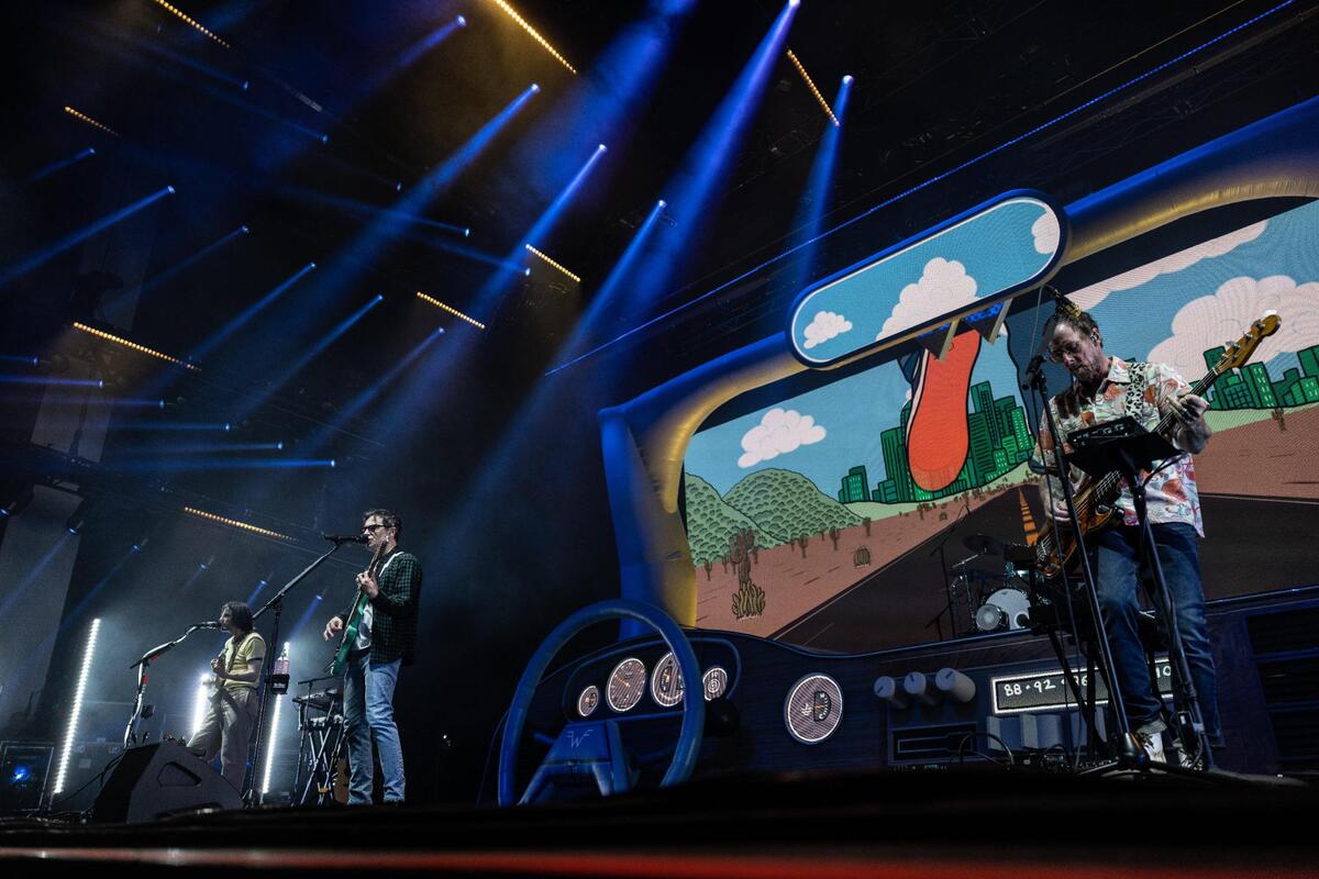 Weezer performs at the PNC Music Pavilion in Charlotte, N.C., on Saturday, June 24, 2023.