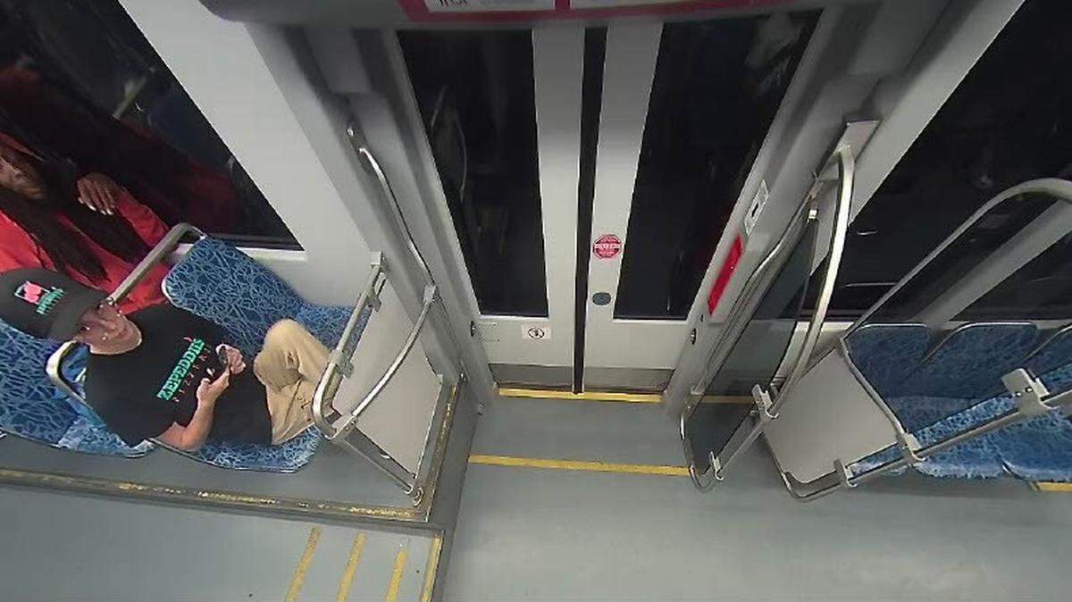 Iryna Zarutska sits in front of a man alleged to be Decarlos Brown on a Blue Line train in Charlotte around 9:45 p.m. on Aug. 22. After sitting in front of the man for several minutes, Zarutska was fatally stabbed multiple times.