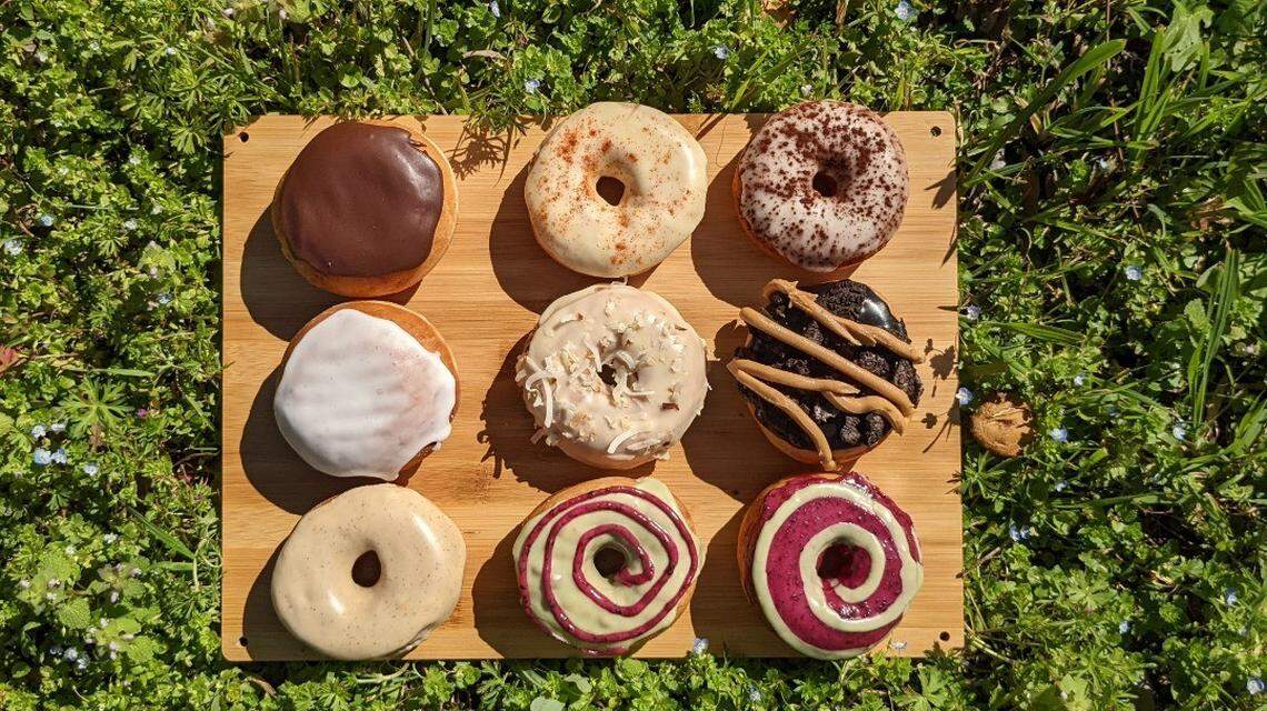 Pepperbox Doughnuts offers a variety of scratch-made doughnuts, many of which are vegan. Look for filled varieties, as well as apple fritters, too.
