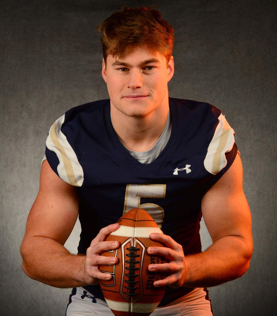 Cuthbertson Cavalier running back Mason Iovino on Tuesday, December 9, 2025.