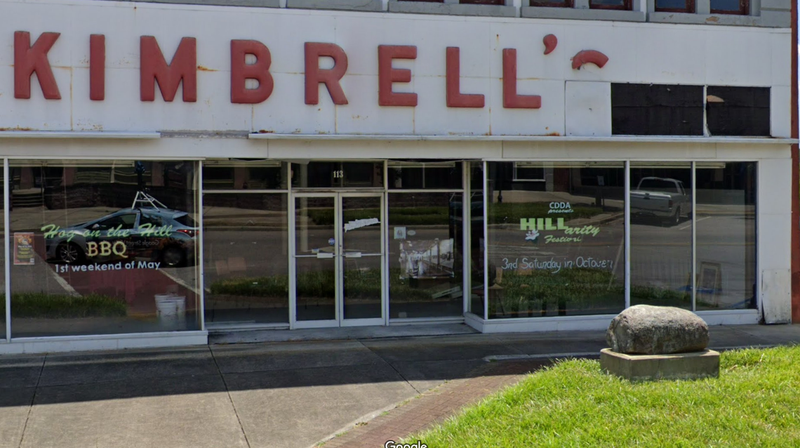 The Aaron Burr rock outside the Kimbrell’s building in downtown Chester, S.C. The rock’s inscription reads that in 1806, while passing through Chester as a prisoner, Burr dismounted on the rock to “appeal in vain to the citizens for help.”
