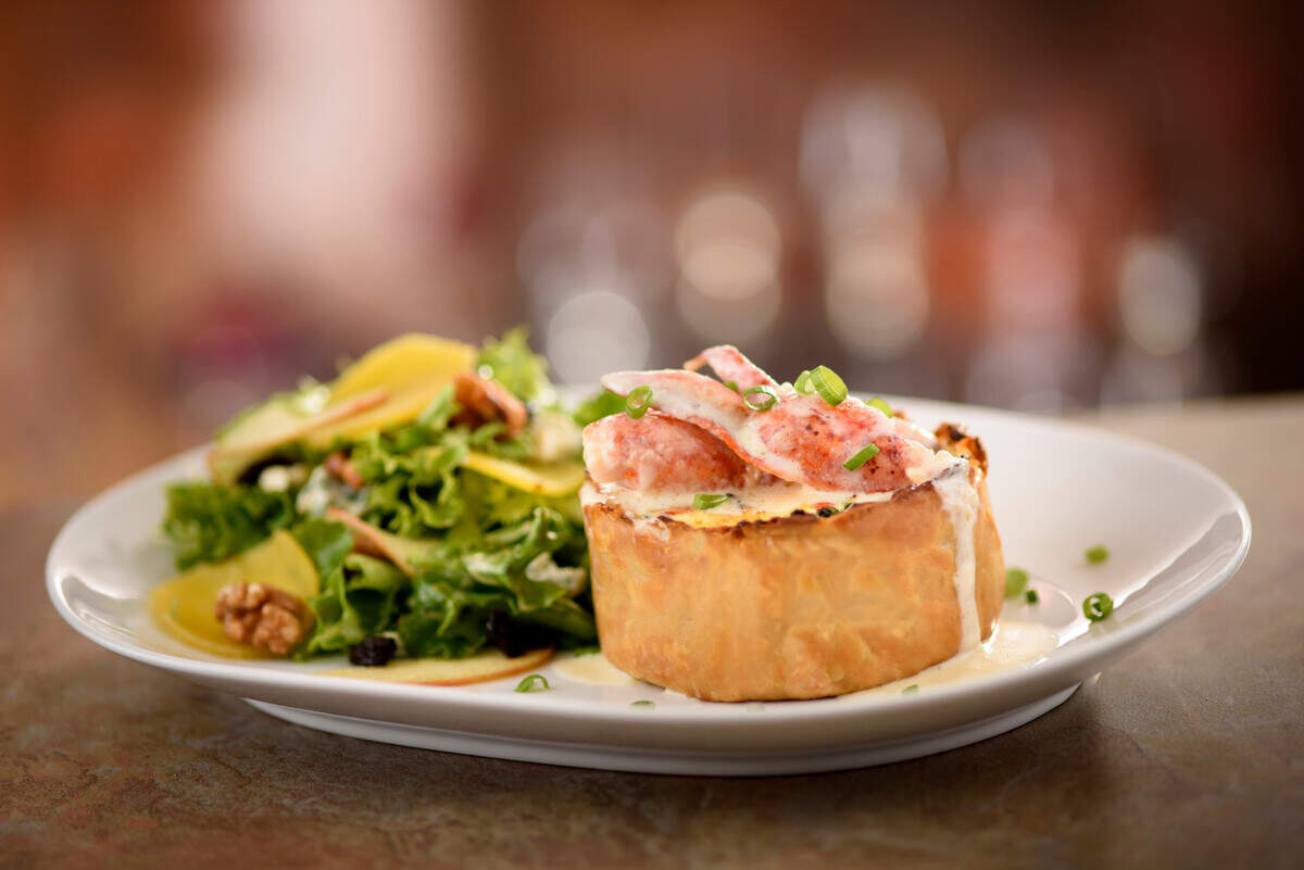 Eddie V’s Lobster Quiche.