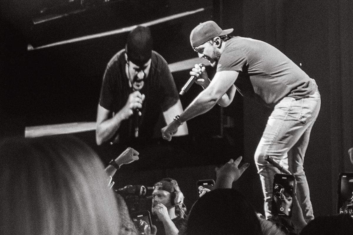 Luke Bryan performs at PNC Music Pavilion on Friday night.