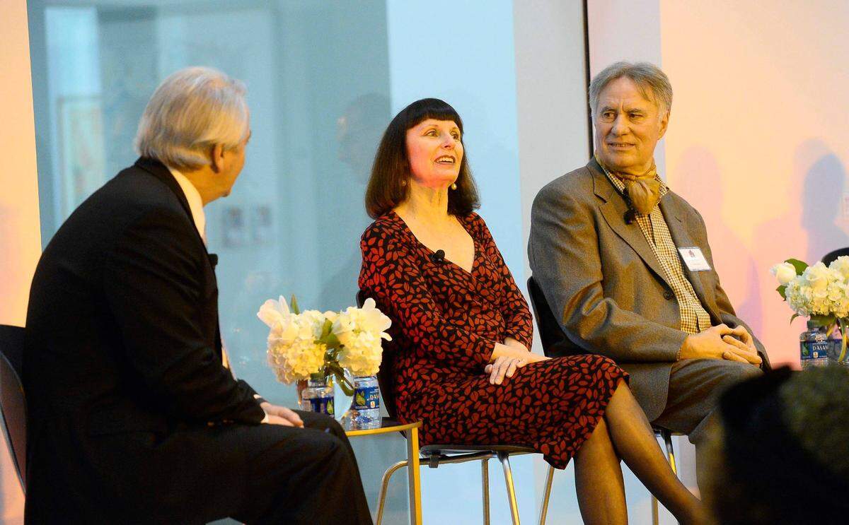 In this 2015 file photo from a panel involving local arts leaders, moderator John Boyer of the Bechtler Museum, left, posed a question to Charlotte Ballet leaders Patricia McBride and her husband Jean-Pierre Bonnefoux. The ballet announced that Bonnefoux had died this week of heart failure.