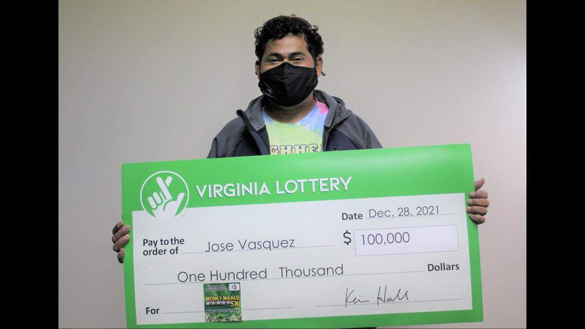 Jose Vasquez of Charlottesville, Virginia, went on a four-ticket winning streak, ending up with $100,000 in the Virginia Lottery.