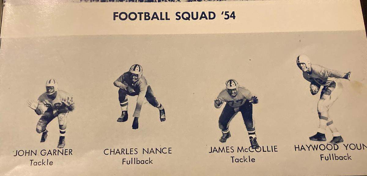 Some of the players from West Charlotte’s 1954 state championship football team