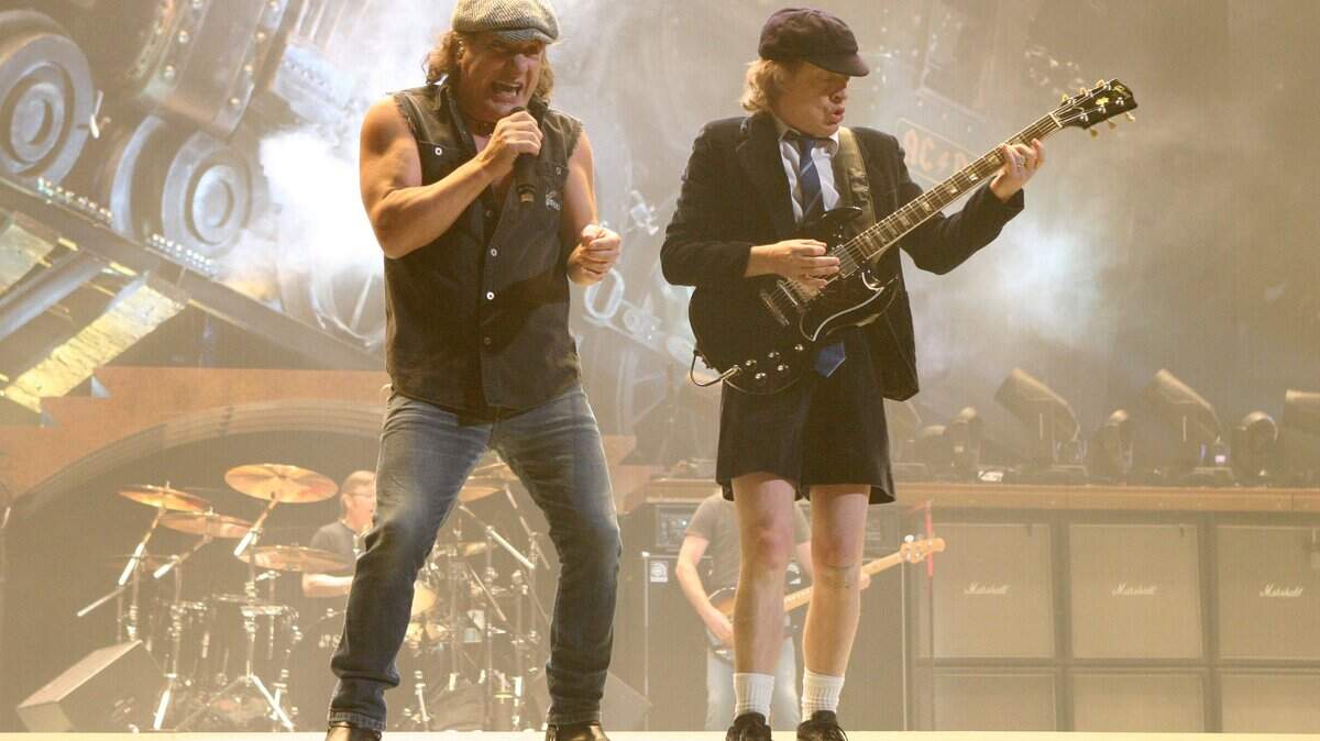 Brian Johnson and Angus Young of AC/DC.