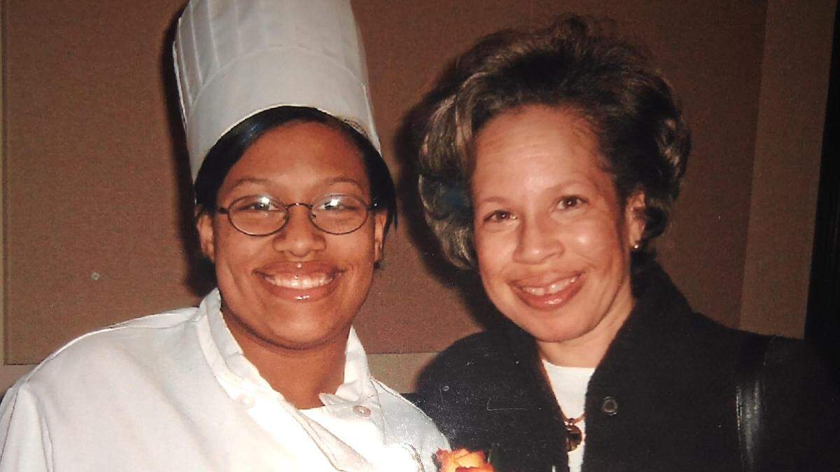 Sh-neila Lee and Karen Sullivan, who taught Lee how to decorate cakes. Now, Lee is starting a nonprofit to pass the skill to other homeless and foster care youth.