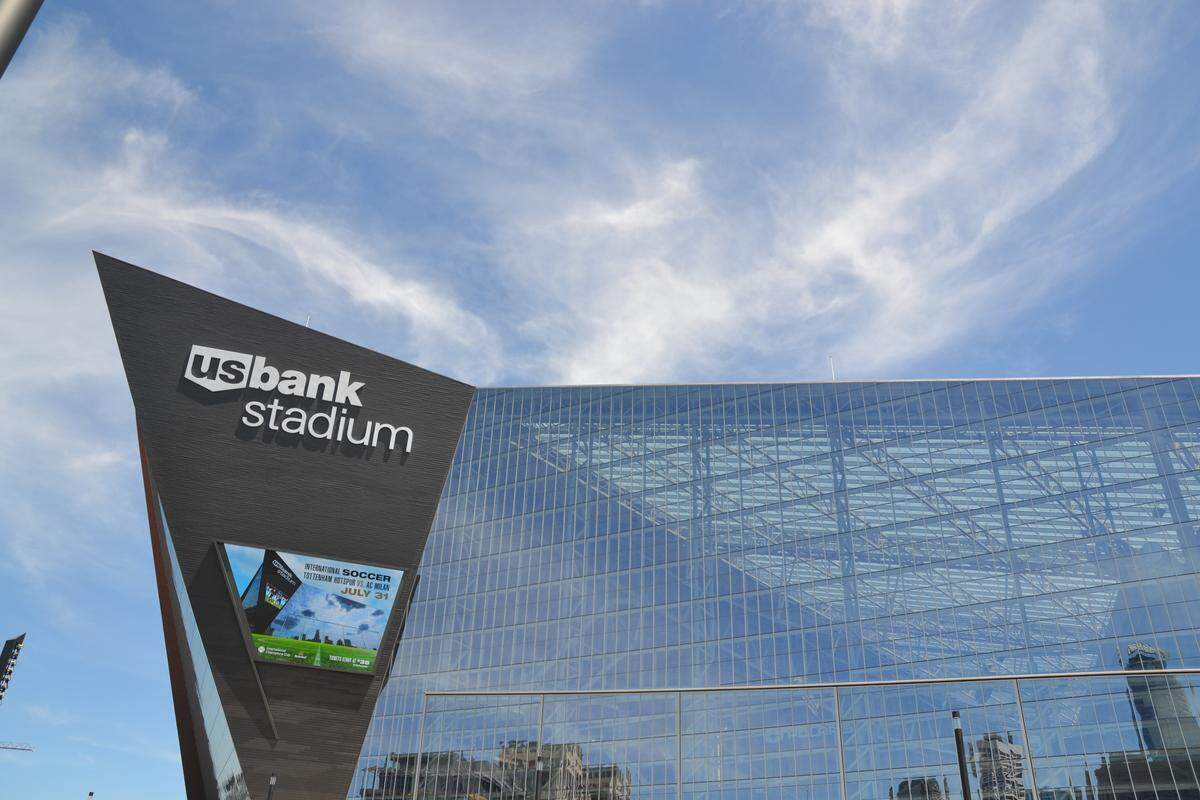 U.S. Bank Stadium was built with public and private money. It hosted the Super Bowl in February.