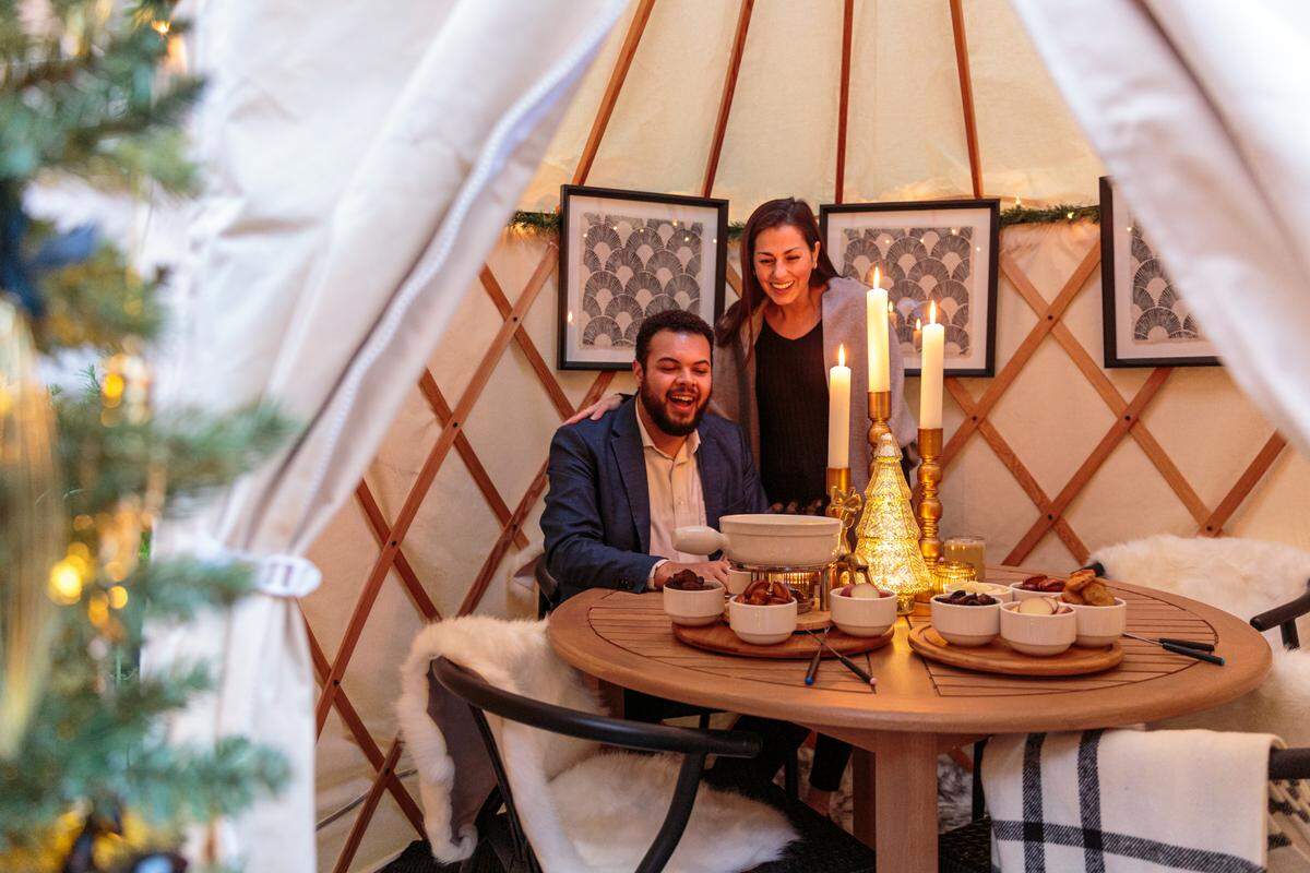 You’ll never want to leave the warmth of your own private yurt.