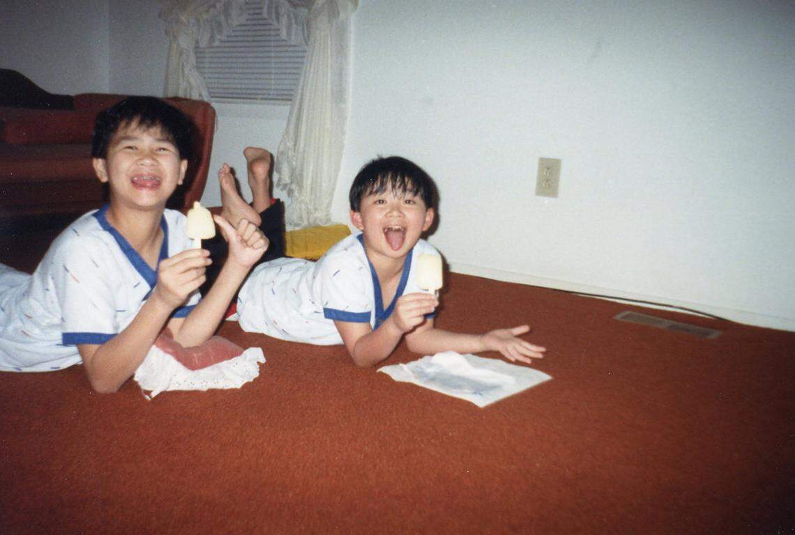 Hau Doan and Luan Doan as children.