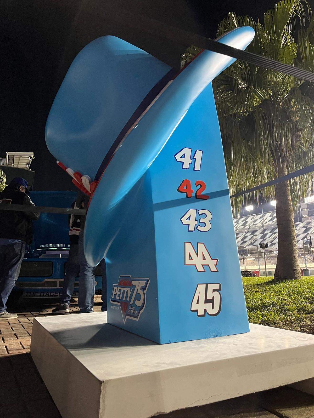 Richard Petty, now 86, will have a statue of his iconic cowboy hat at 28 tracks this year in honor of his family’s 75 years in NASCAR.