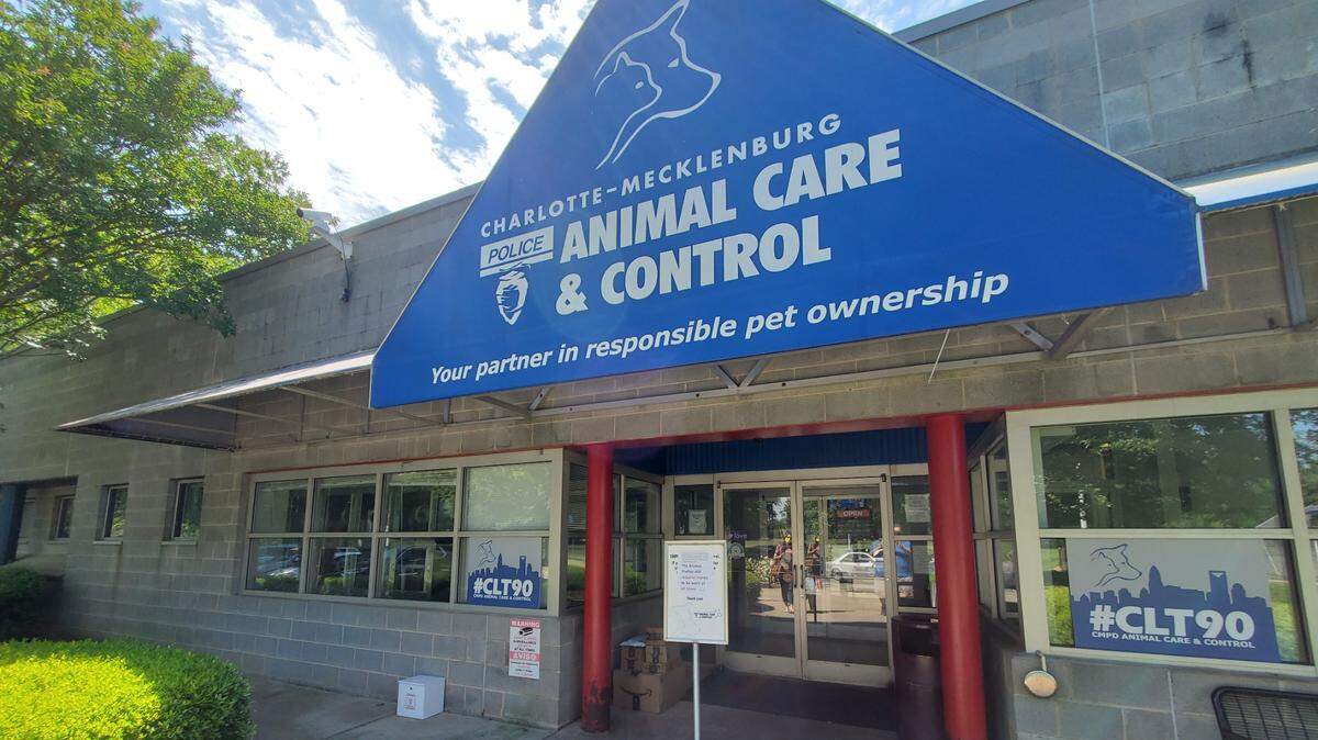 The Charlotte-Mecklenburg Police Department’s Animal Care and Control office is located at 8315 Byrum Drive near Charlotte Douglas International Airport.